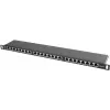 Patch panel LANBERG PPS5-0024-B 24-portu CAT5e, metāla, 0,5U, 445×99×22,3 mm, melns