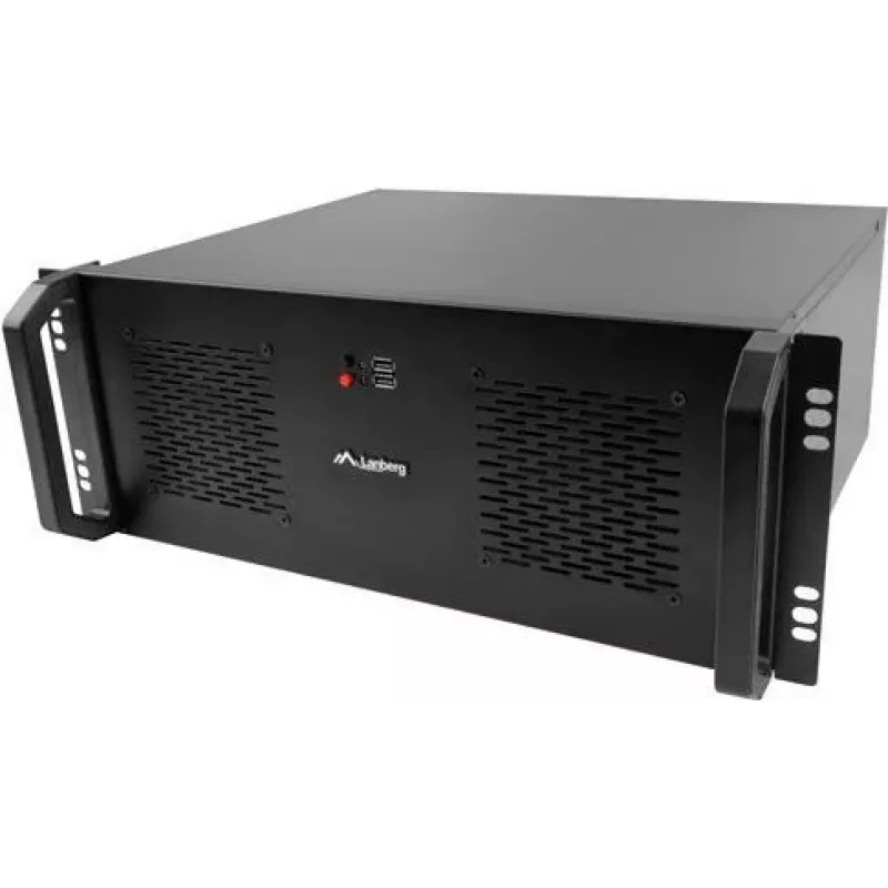 Rack korpuss LANBERG SC01-3504-10B, 1x 3.5 collu + 1x 2.5 collu vietas, 7 paplašinājuma sloti, 2x 120mm priekšējie ventilatori, USB 2.0