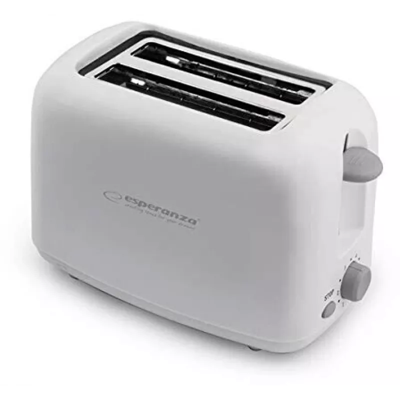 Esperanza EKT002 Ciabatta tosteris, 2 atveres, 600 W, balts