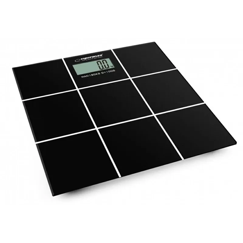 Personas svari Esperanza EBS004 - elektroniskie, 180 kg, melns stikls