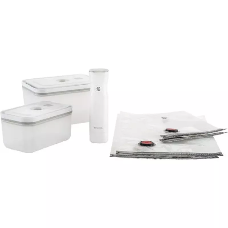 ZWILLING Fresh & Save plastmasas vakuuma sākuma komplekts M/L, 7 gab., baltā krāsā