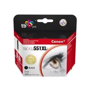 Tintes kasetne TB Kompat. S Canon CLI-551XL BK Melna