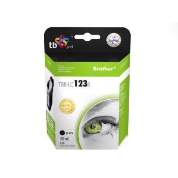 Kasetne saderīga ar Brother LC123BK 100% Jauna