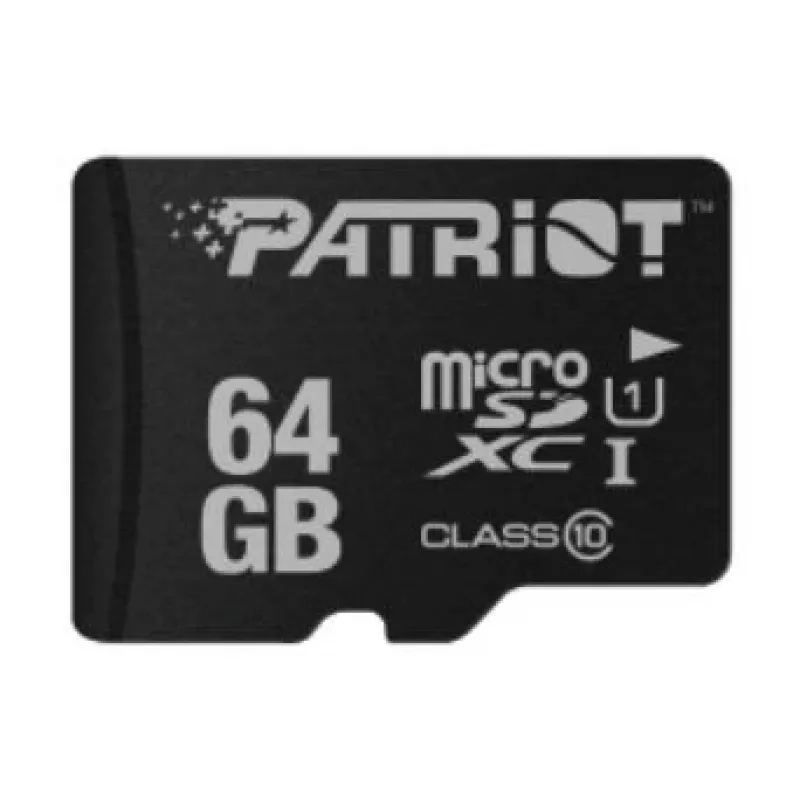 Patriot MicroSDXC 64 GB UHS-I Class 10 U1 80 MB/s atmiņas karte (PSF64GMDC10)