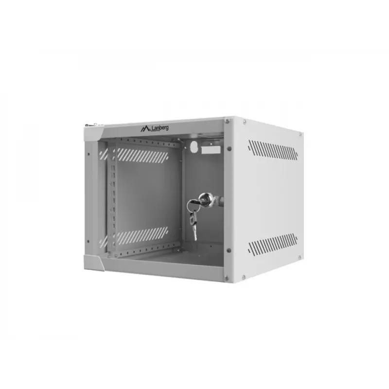 Sienas stiprinājuma statīvs LANBERG WF10-2304-10S 4U, 280×310×247 mm, 20 kg slodze, pelēks