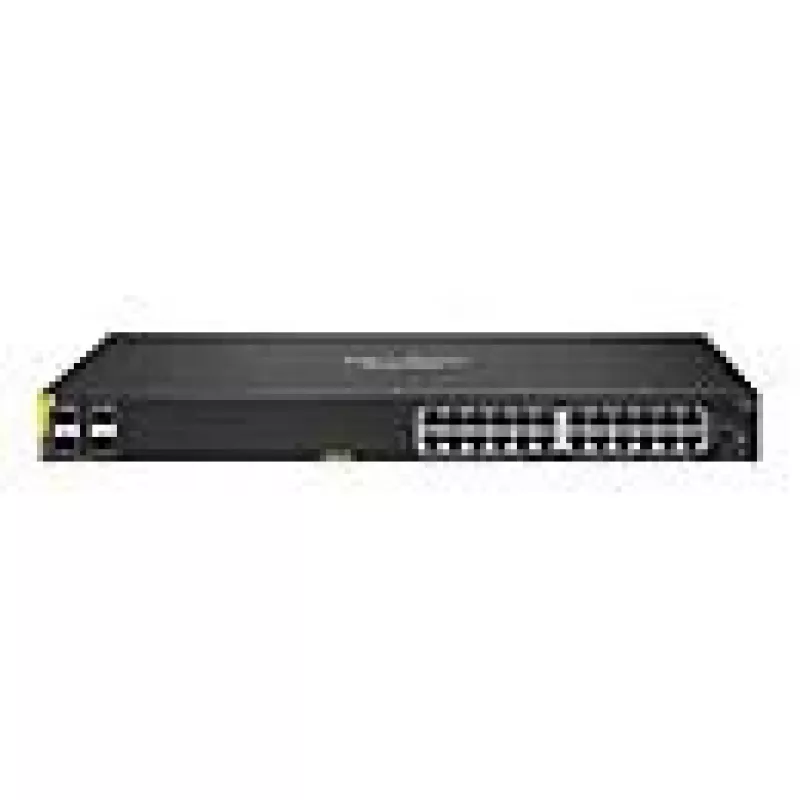 HPE Aruba Networking CX 6100 24G Class4 PoE 4SFP+ 370W Pārvaldāms L3 Gigabit Ethernet (10/100/1000) Power over Ethernet (PoE) 1U Melns