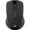 Bezvadu RF pele DEFENDER Accura MM-935 — optiskā, 1600 DPI, abpusēja, 3 pogas, USB uztvērējs, melna
