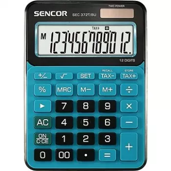 SENCOR SEC 372BU galda kalkulators, 12 ciparu LCD