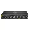 HPE Aruba Networking 6100 12G Class4 PoE 2G/2SFP+ 139W pārvaldāms L3 Gigabit Ethernet (10/100/1000) PoE slēdzis, 1U, melns