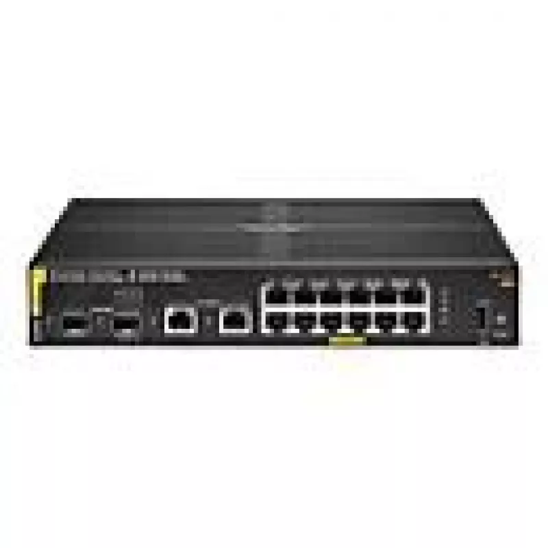 HPE Aruba Networking 6100 12G Class4 PoE 2G/2SFP+ 139W pārvaldāms L3 Gigabit Ethernet (10/100/1000) PoE slēdzis, 1U, melns