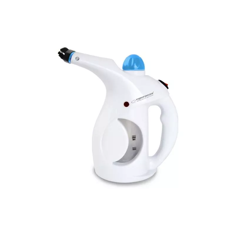 Rokas tvaika gludeklis ESPERANZA EHI006 — 800 W, 15 g/min tvaika, 0,2 L tvertne, 1,5 m vads, melns