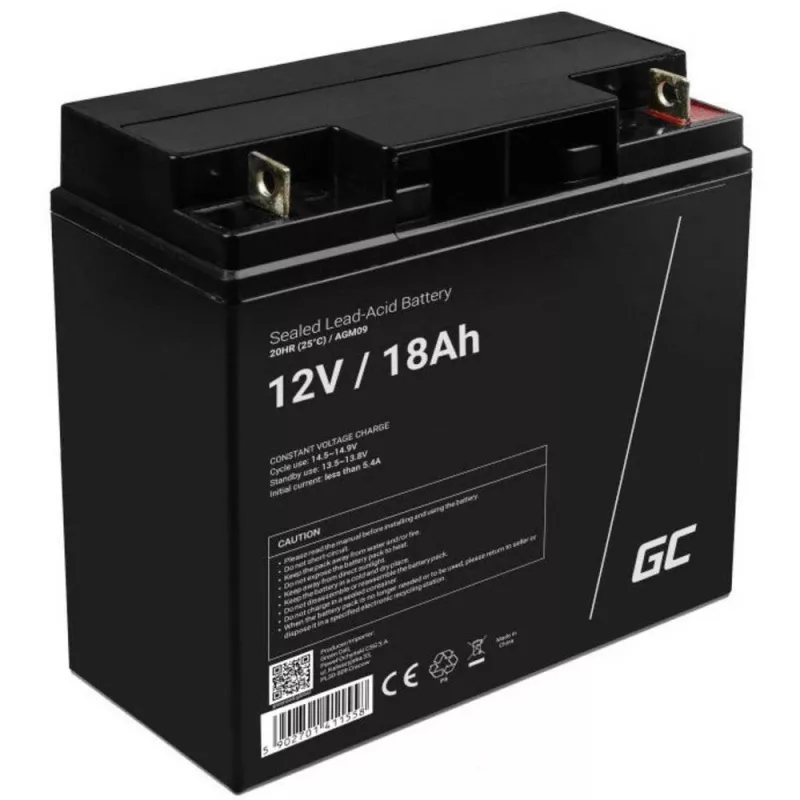 Green Cell AGM05 UPS akumulators — 12 V 7.2 Ah Slēgtais svina-skābes (VRLA), 95 mm H, 151×65 mm, 2.15 kg