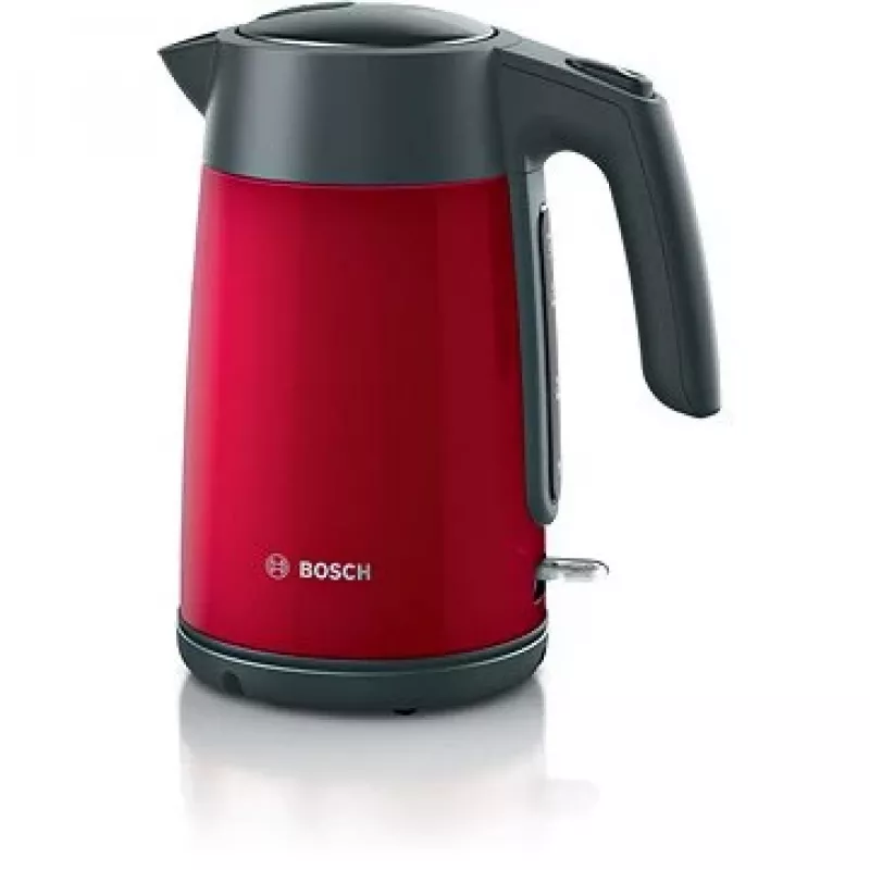 Elektriskā tējkanna Bosch TWK7L464 — 1,7 L, 2400 W, sarkana, plastmasas korpuss