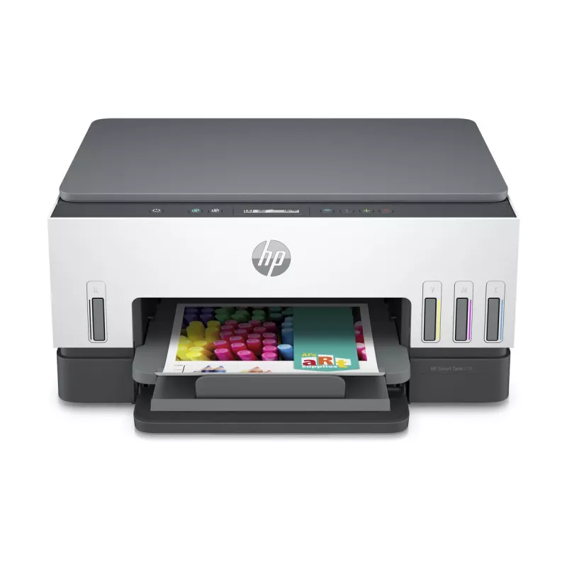 Daudzfunkciju printeris HP Smart Tank 670 — termālā tintes, krāsu, A4, Wi‑Fi/Bluetooth, duplekss, 4800x1200 DPI