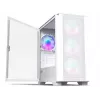 Montech AIR 100 ARGB Mikro-ATX Tornis ar Četriem ARGB Ventilatoriem, Īpaši Minimālistisks Dizains, Smalka Priekšējā Panela Siets, Augsta Gaisa Plūsma, Unikāls Sānu Panelis