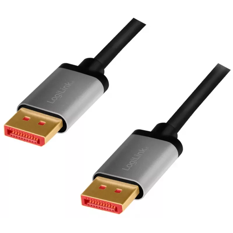 DisplayPort kabelis LogiLink CDA0105 2 m Pelēks Melns