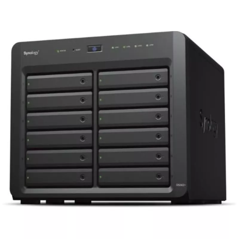 NAS Synology DS2422+ tornis, 12 nodalījumi, AMD Ryzen V1500B, 4 GB DDR4