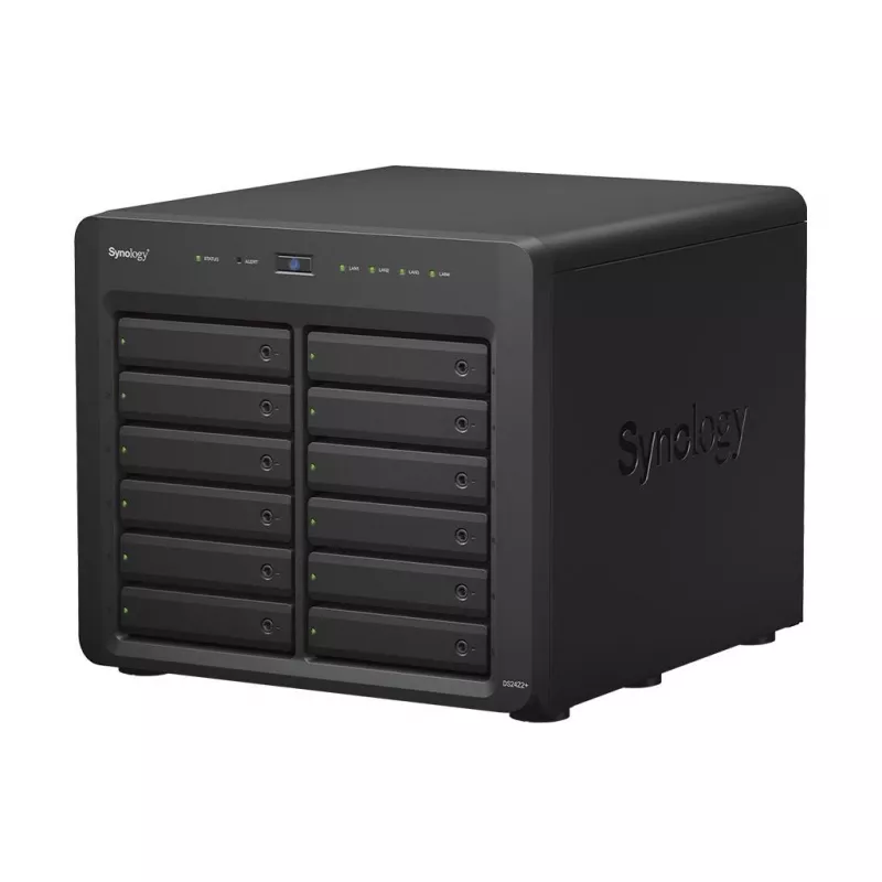 NAS Synology DS2422+ tornis, 12 nodalījumi, AMD Ryzen V1500B, 4 GB DDR4