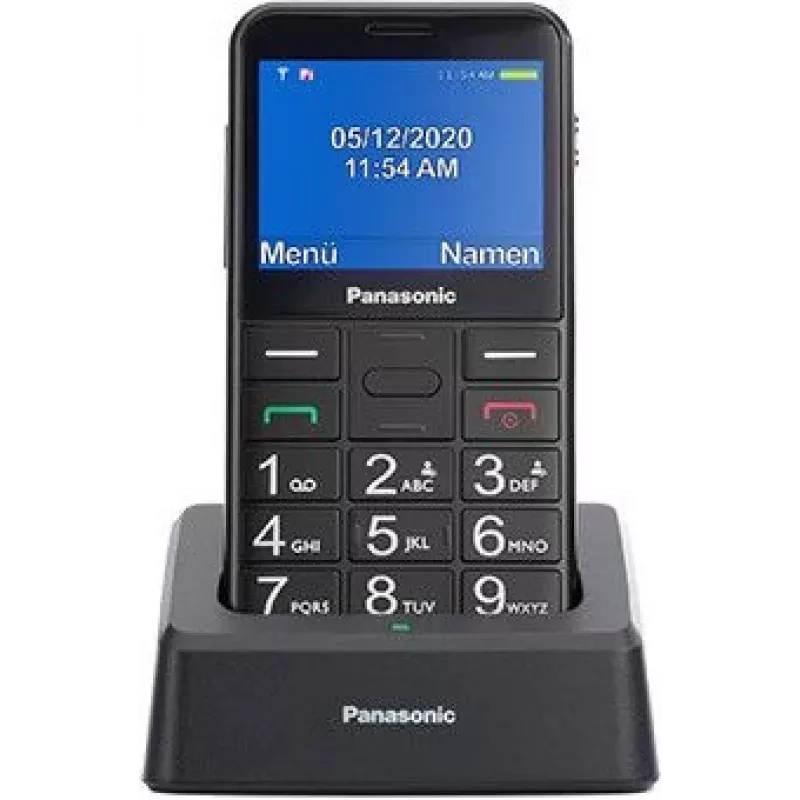 Senioru mobilais telefons Panasonic KX-TU155 melns
