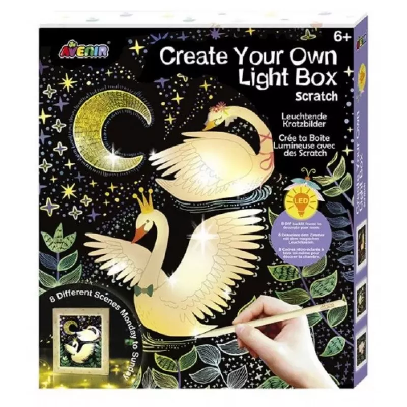 Avenir Create Your Own Lightbox - Mākslas un amatniecības komplekts vecumam no 6 līdz 7 gadiem - Fat Brain Toys