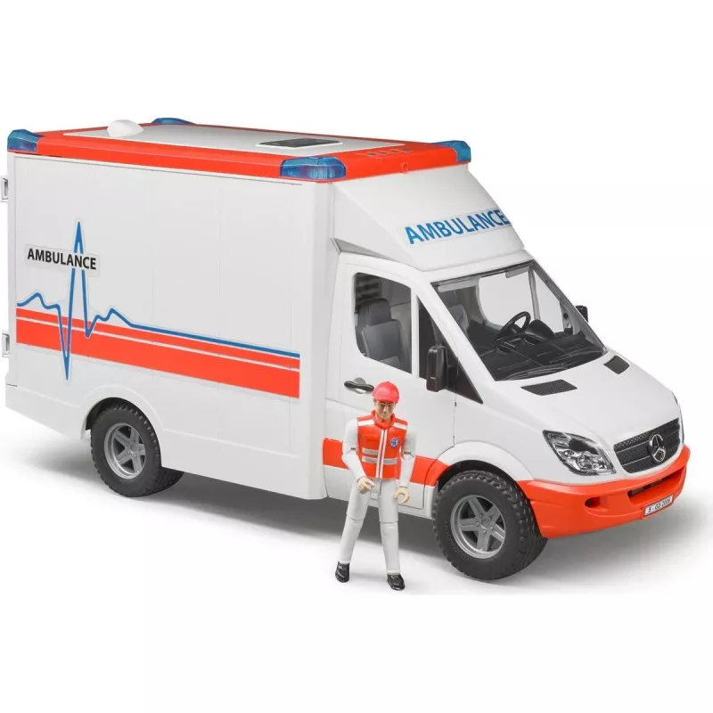 Bruder 1/16 Mercedes-Benz Sprinter Ātrās palīdzības automašīna ar šoferi