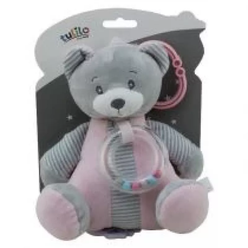 Mūzikas lācītis TULILO 9109 Rozā Lācītis 18 cm - mehāniskā mūzikas kastīte