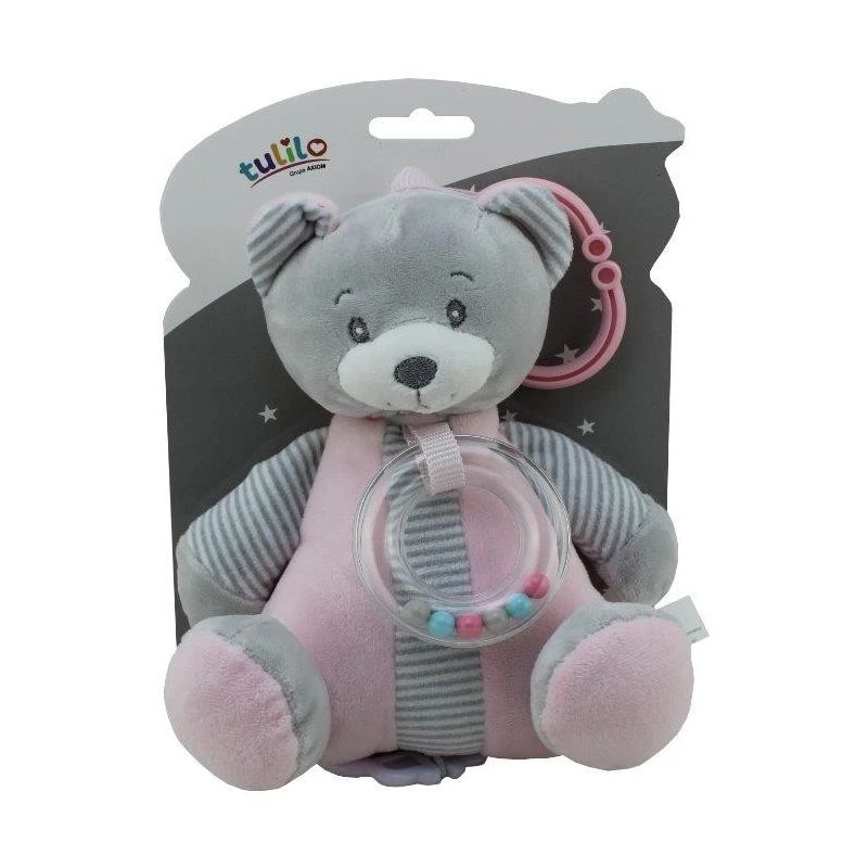 Mūzikas lācītis TULILO 9109 Rozā Lācītis 18 cm - mehāniskā mūzikas kastīte