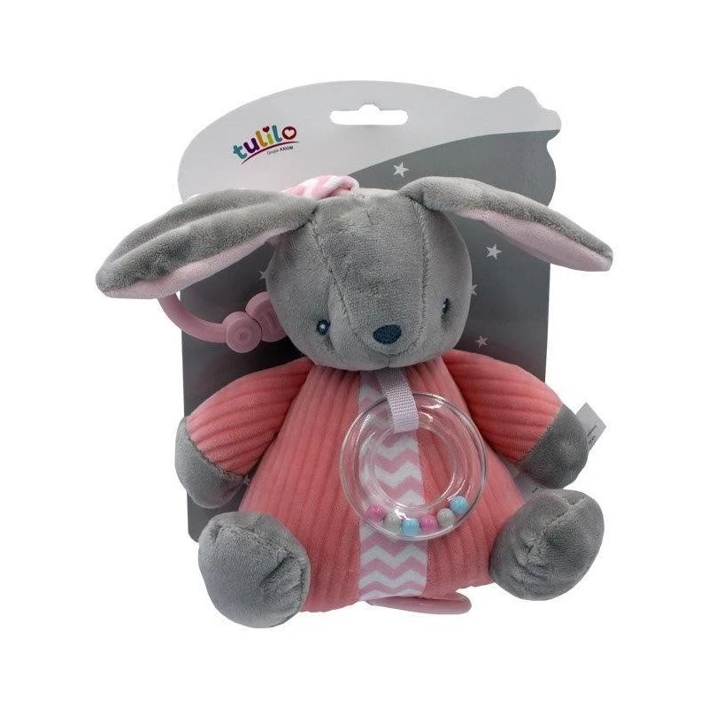 Mūzikas lācītis TULILO Bunny 9115, plīša muzikālā rotaļlieta, 18 cm augstums