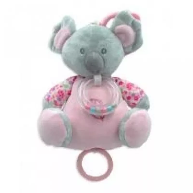 Mūzikas kastīte TULILO Koala 18 cm rozā – muzikāla rotaļlieta zīdaiņiem, 18 cm augstums