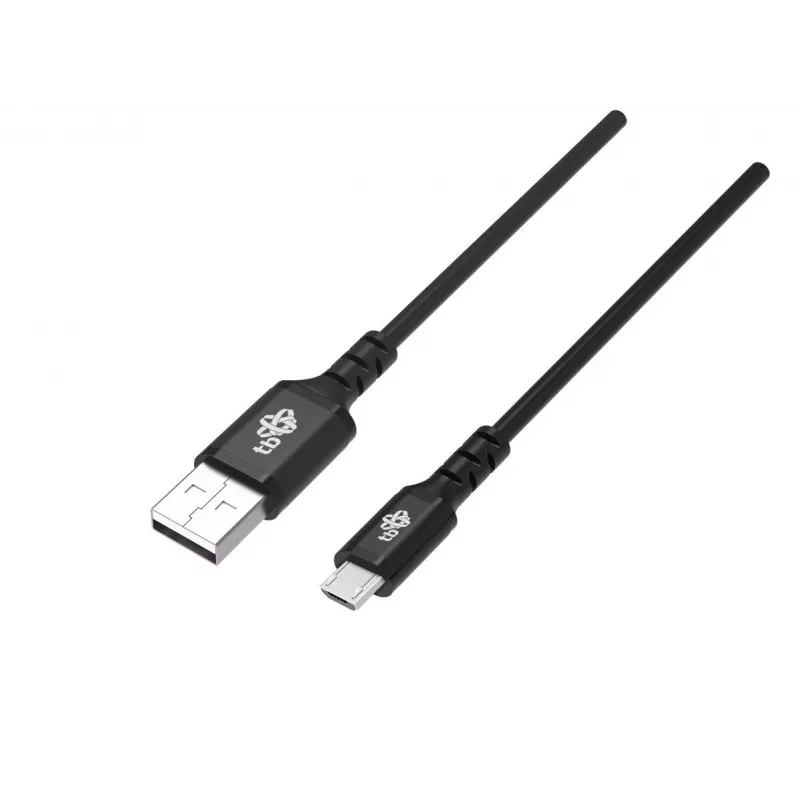 USB0–Micro USB kabelis 2m silikona melns Quick Charge