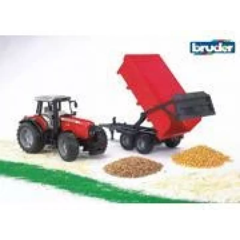 BRUDER Massey Ferguson 7480 ar izgāžamo piekabi