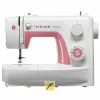 Singer Simple 3210 automātiskā šujmašīna, elektromehāniska, 10 dūrieni, 4 soļu pogcaurums, brīvais plecs, 85 W, balta/rozā