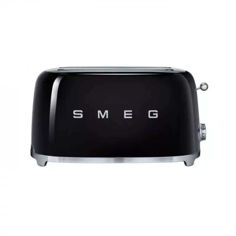 Smeg TSF02 Toaster 4 Slices - Melns/lakots/41x20.8x21.5cm/6 Cepšanas līmeņi/1500W