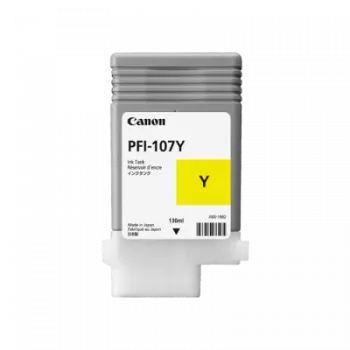 Canon PFI-107Y oriģinālā dzeltenā tintes kasetne