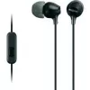 Sony MDR-EX15AP, Vadu austiņas, 8 – 22000 Hz, Zvani/Mūzika, 3 g, Melnas