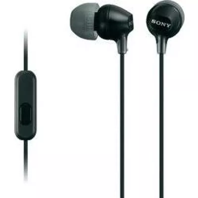 Sony MDR-EX15AP, Vadu austiņas, 8 – 22000 Hz, Zvani/Mūzika, 3 g, Melnas