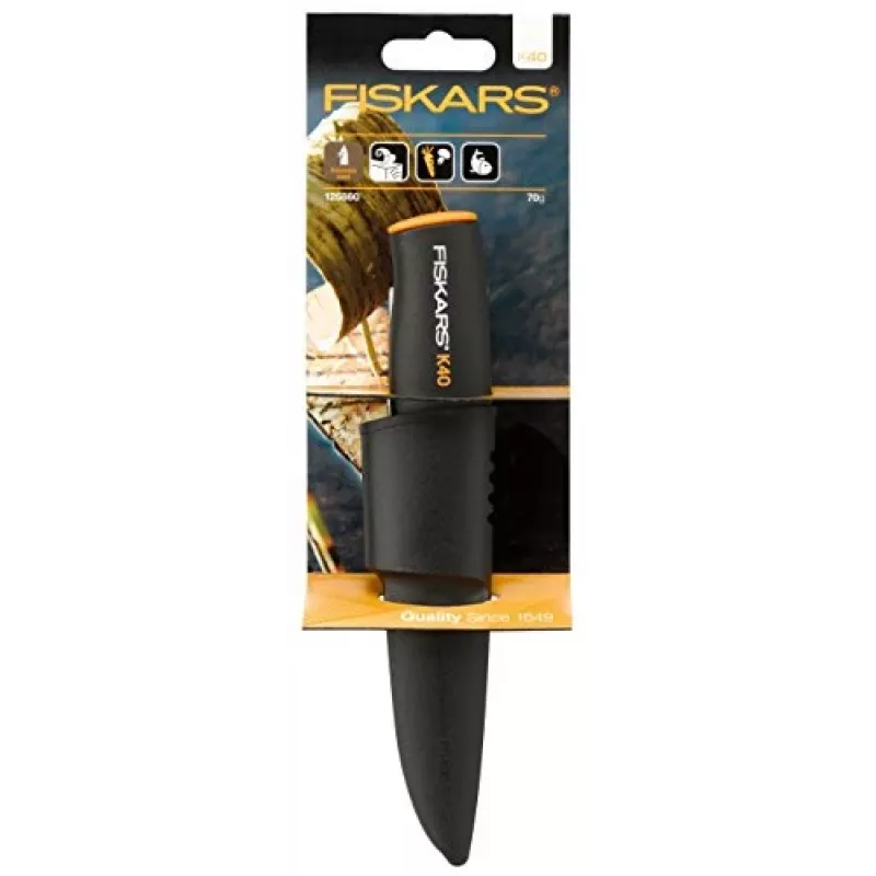 Fiskars Universālais nazis K40 melns pelēks (1001622)