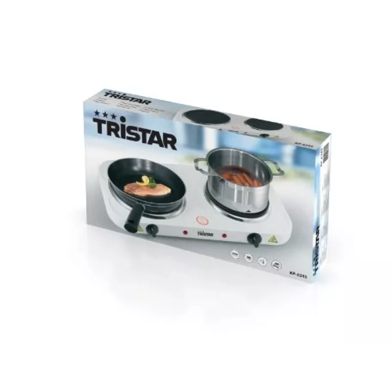 Tristar Divu Plītu Elektriskā Plīts KP-6245, 2500W, 15,5/18,5 cm