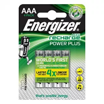 ENERGIZER BATTERY Accu Recharge Power Plus 700 mAh AAA HR3/4 uzlādējamās baterijas, 4 gab.