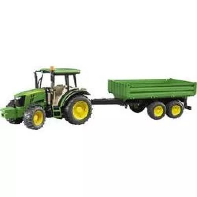 BRUDER John Deere 5115 M traktors ar izgāžamo piekabi