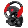 Stūre ESPERANZA EG103 spēļu kontrolieris — PC/PS2/PS3, 13 pogas, vibrācija, akselerometrs, melns/sarkans