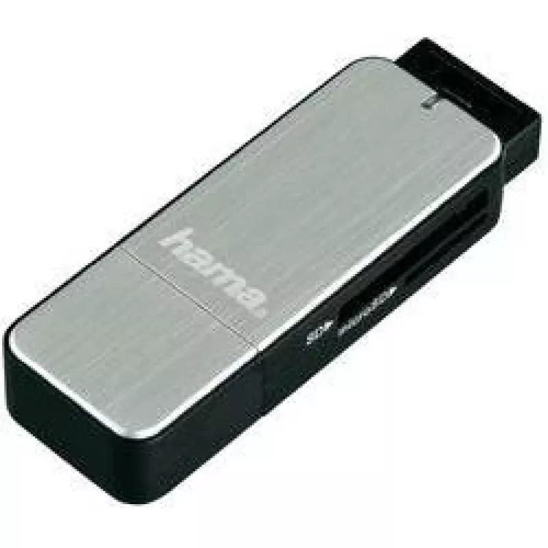 Hama 123900 karšu lasītājs USB 3.2 Gen 1 (3.1 Gen 1) Melns, Sudrabs