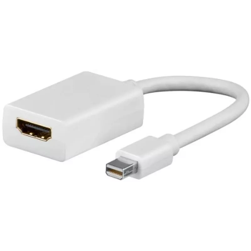 Goobay Mini DisplayPort uz HDMI adaptera kabelis 1.1, 0,1 m, balts (51729)