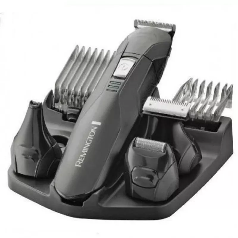 Remington PG6030 Edge personīgās kopšanas komplekts, ar titānu pārklāti asmeņi, 7 garuma iestatījumi, akumulators, bārdai/galvai/degunam/ausīm, melns