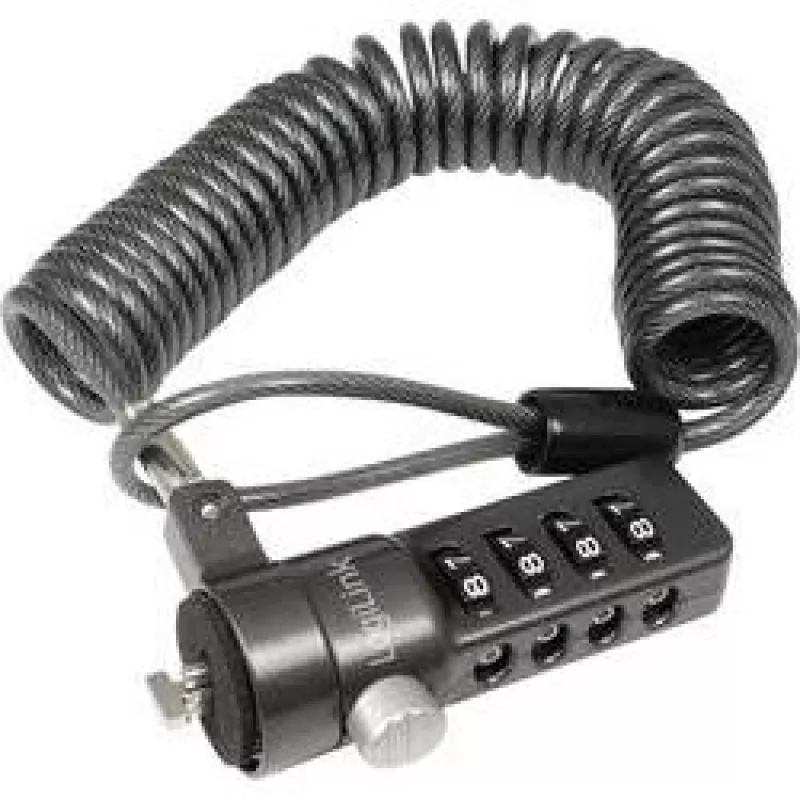 LogiLink NBS004 kabeļa slēdzene, melna, 1,8 m