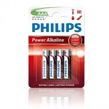 Philips Power Alkaline AAA baterijas, 4 iepakojums