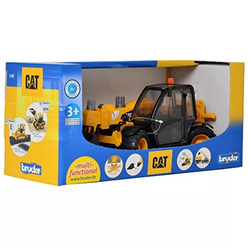 Bruder 02141 Caterpillar Telehandler plastmasas lauksaimniecības un būvniecības rotaļlieta