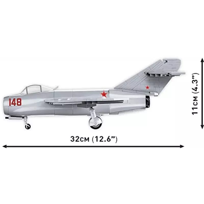 COBI Historical Collection Korejas karš MIG-15 NATO kods Fagot Padomju Reaktīvais Iznīcinātājs