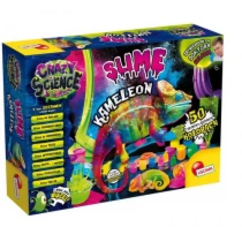 Liscianigiochi Zinātnes komplekts Crazy Science Slime Chameleon 304-PL89246 – izglītojošs gļotu eksperimentu komplekts