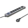 Pārsprieguma aizsargs Qoltec 50166 Pelēks 6 AC Kontaktligzdas 230V 3m